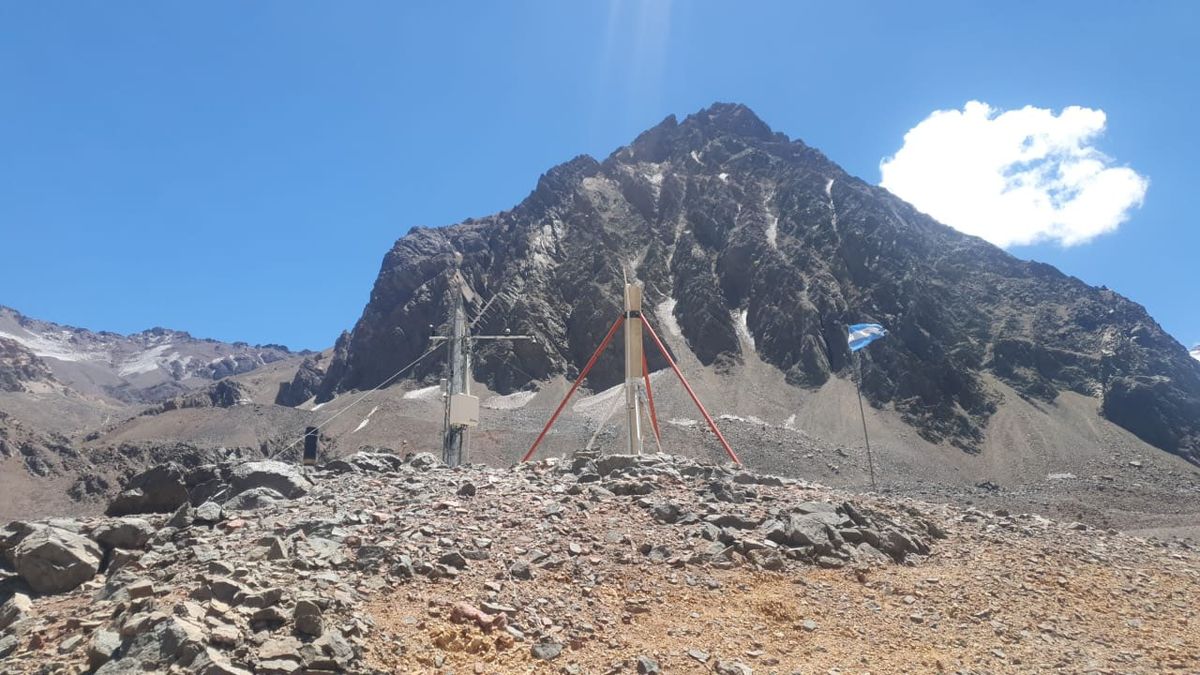 La estación meteorológica ubicada en Plaza de Mulas. La estación meteorológica ubicada en Plaza de Mulas.