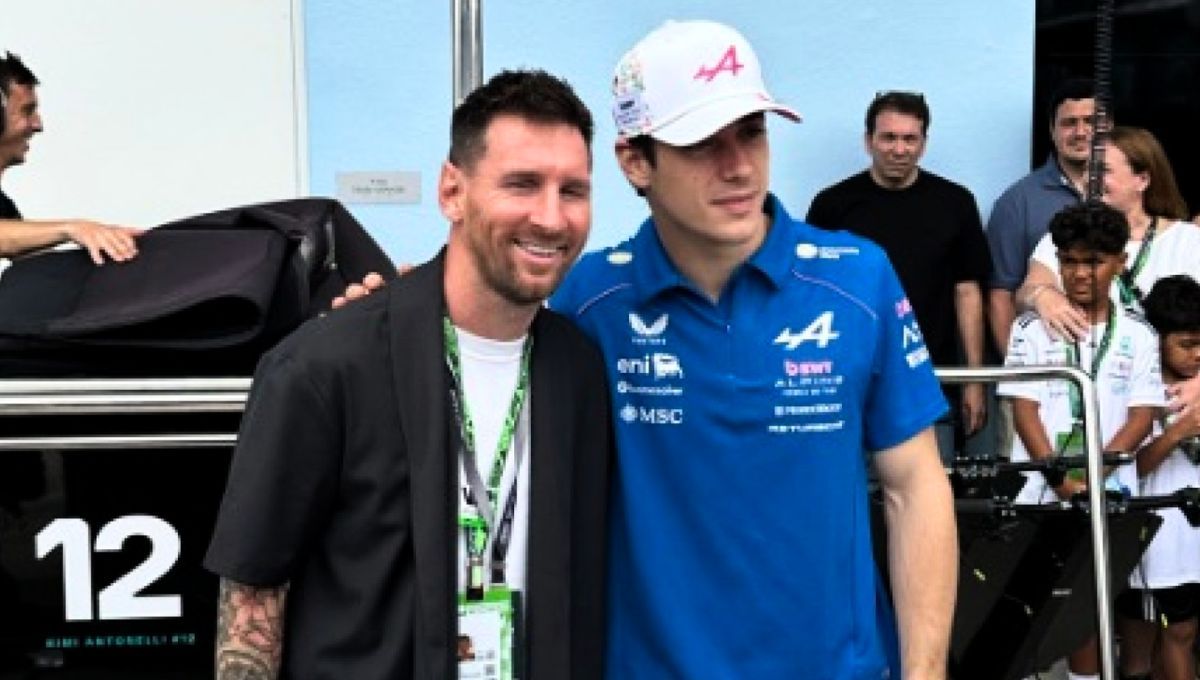Messi, presente para ver a Colapinto en el Gran Premio de Miami.