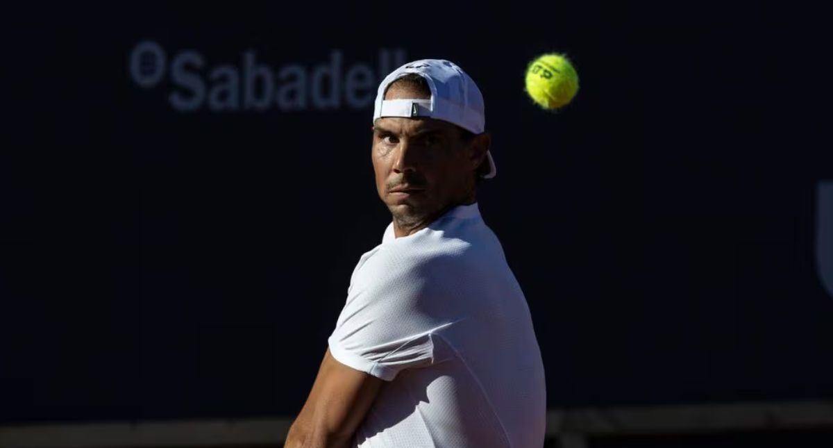 Rafael Nadal se entrenò en Barcelona.