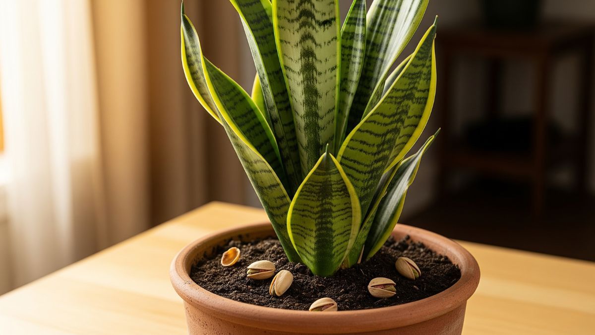 Descubre para qué sirve colocar pistacho en el sustrato de tu sansevieria.