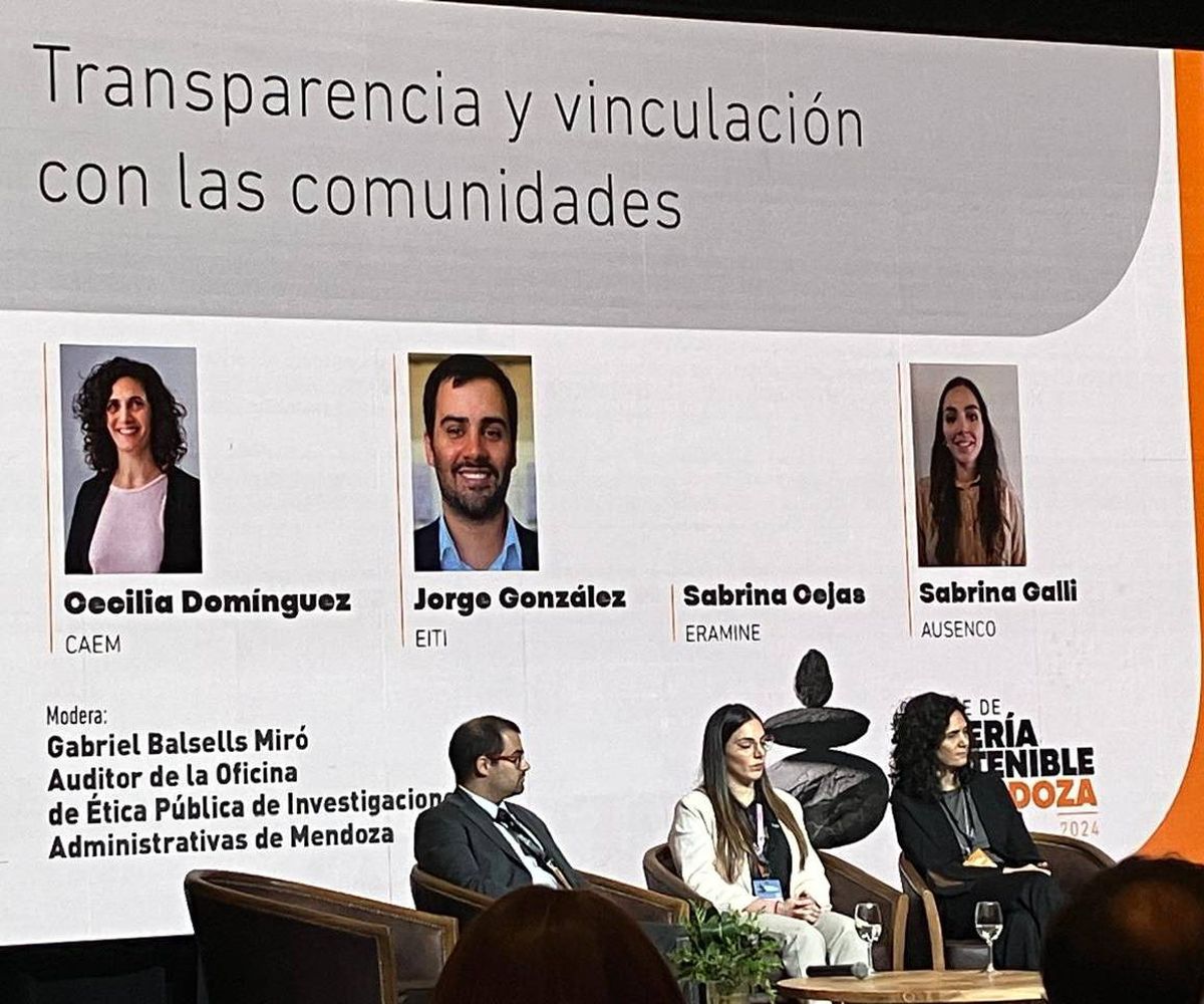 Uno de los paneles de este miércoles durante el primer día de la Cumbre de Minería Sostenible en Mendoza. Uno de los paneles de este miércoles durante el primer día de la Cumbre de Minería Sostenible en Mendoza.