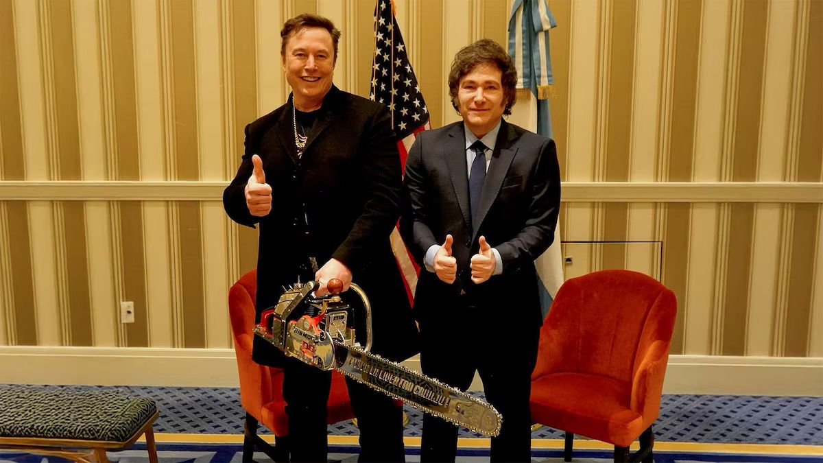 El funcionario de Donald Trump, Elon Musk, y el presidente Javier Milei se reunieron en Estados Unidos.