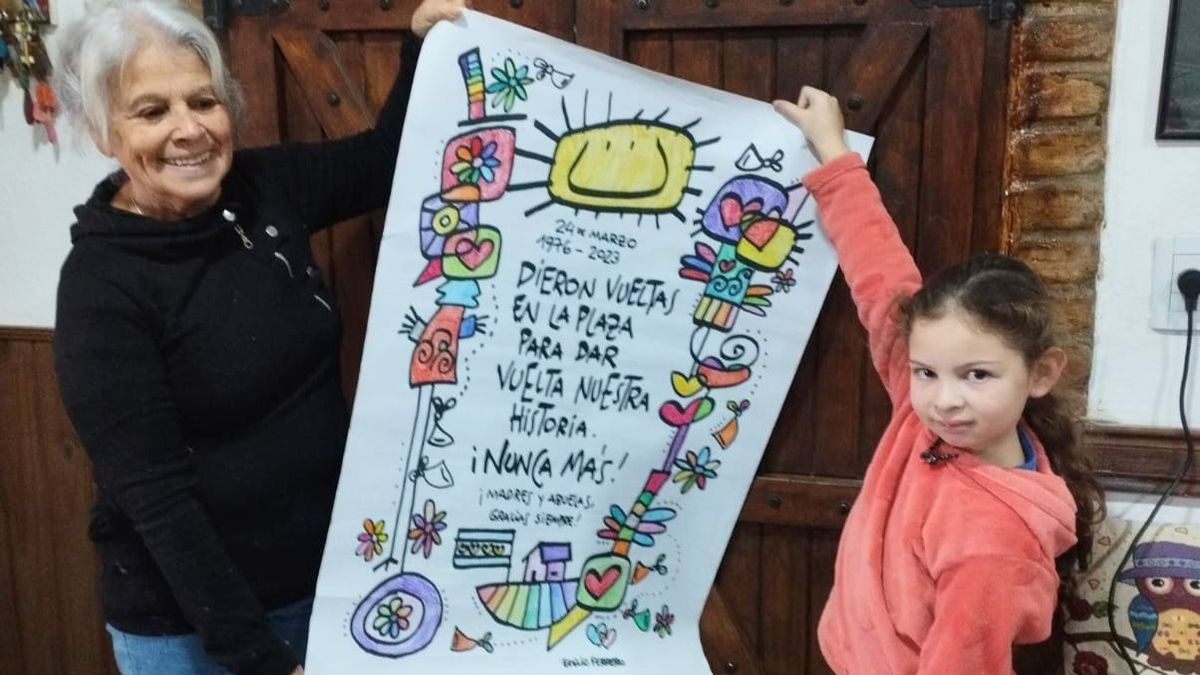 Cristina junto a su nieta Aylén. Cristina junto a su nieta Aylén.