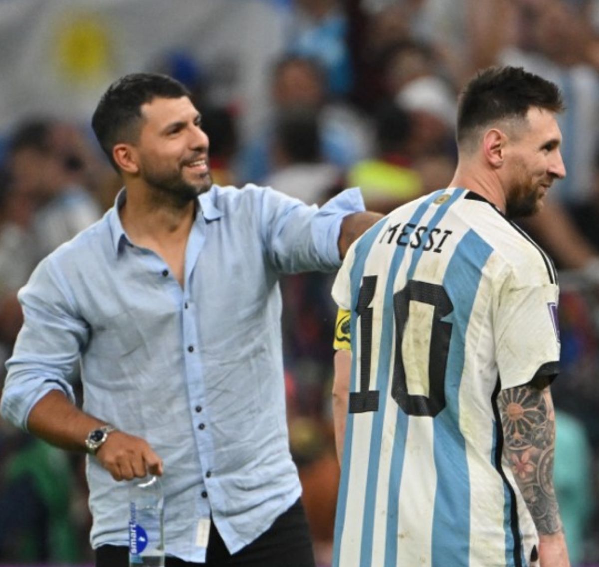 El Kun Agüero y Lionel Messi como en los viejos tiempos de la Selección argentina