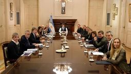 La reunión de Gabinete con Javier Milei a la cabeza.