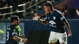 Juan Ignacio Barbieri fue el autor de los dos goles de Independiente Rivadavia ante Racing. Foto: Nicolás Ríos/UNO.
