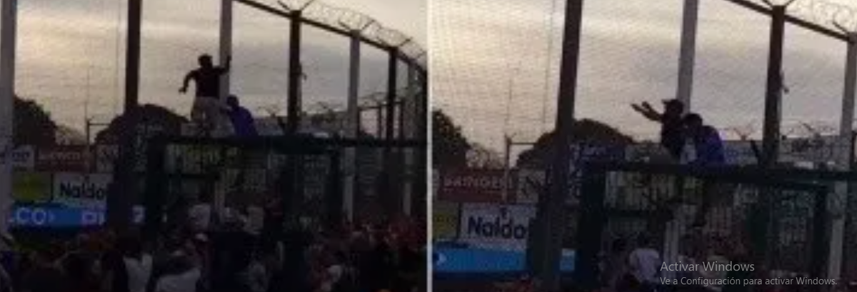 Confusión. La voz del estadio pidió que "bajen a un nene" del alambrado: era un enano.