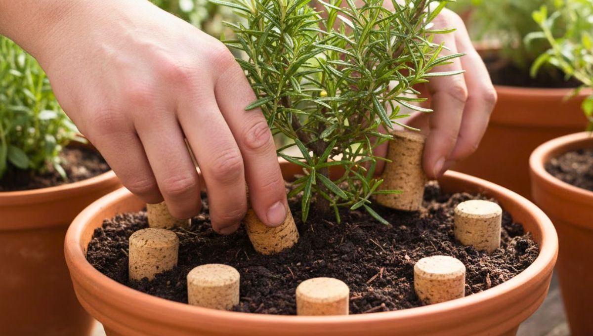 Planta de romero: por qué recomiendan colocar corchos en su tierra y para qué sirve