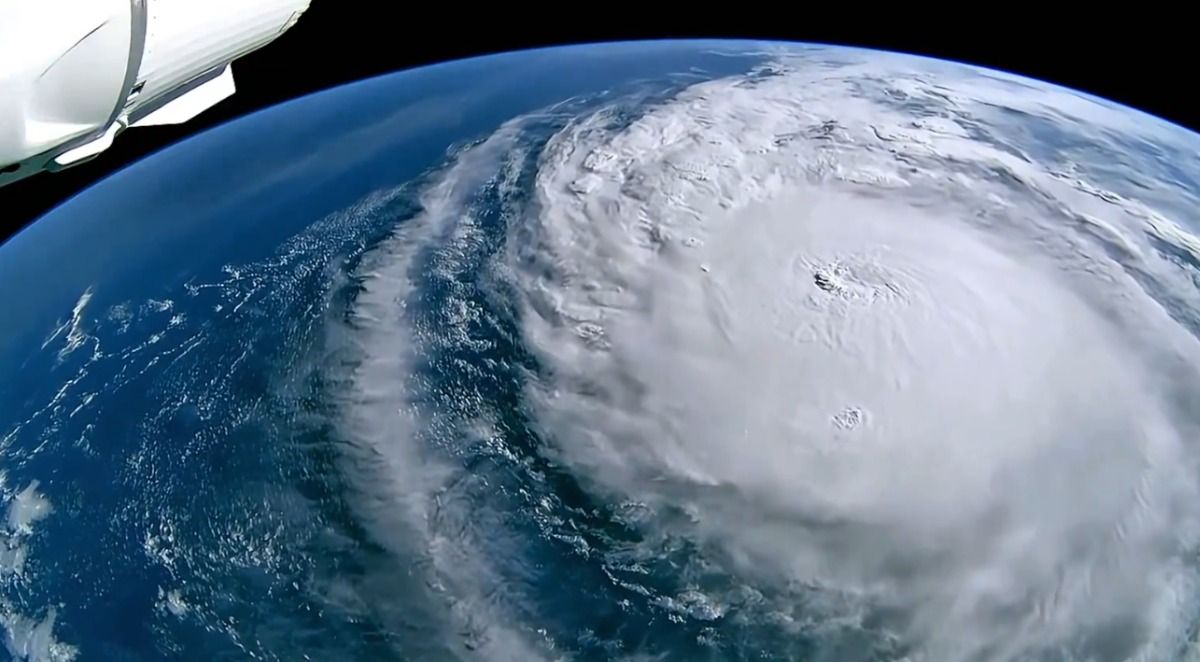 El Huracán Milton visto desde la Estación Espacial Internacional. 