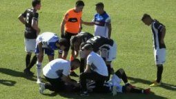 ¡Durísimo! El Pela Aguirre y una inesperada patada en el inicio del partido