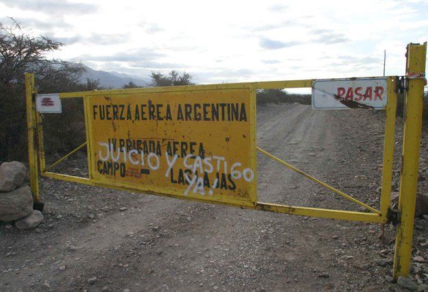 Campo Las Lajas. Aquí se mantuvo en cautiverio a presos políticos desaparecidos y sobrevivientes de Mendoza y San Luis. Este viernes declaró uno de ellos por los delitos de lesa humanidad cometidos en el Destacamento 144 de Inteligencia.