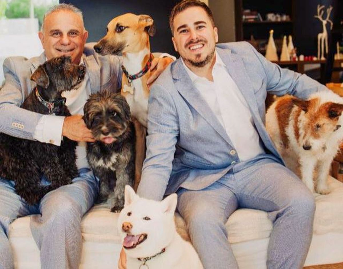 Cinco perros hicieron historia al ser testigos de honor de un casamiento en Mendoza