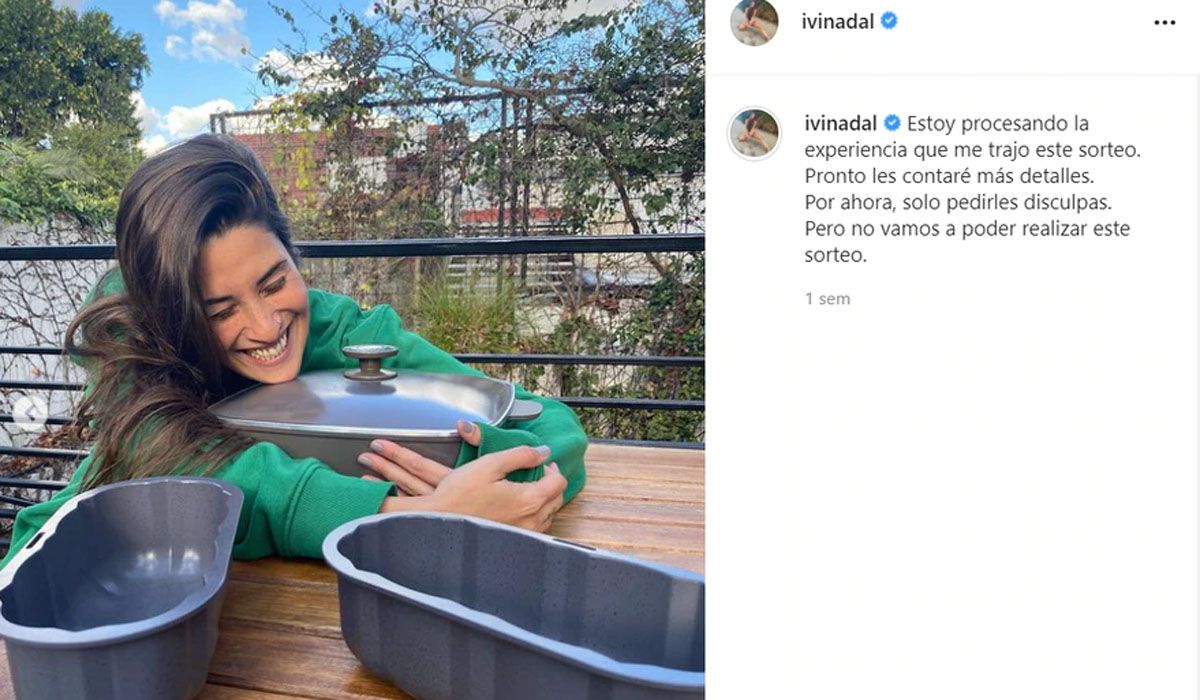 Ivana Nadal acusada por un canje. El sorteo fue eliminado del perfil de Instagram de la influencer