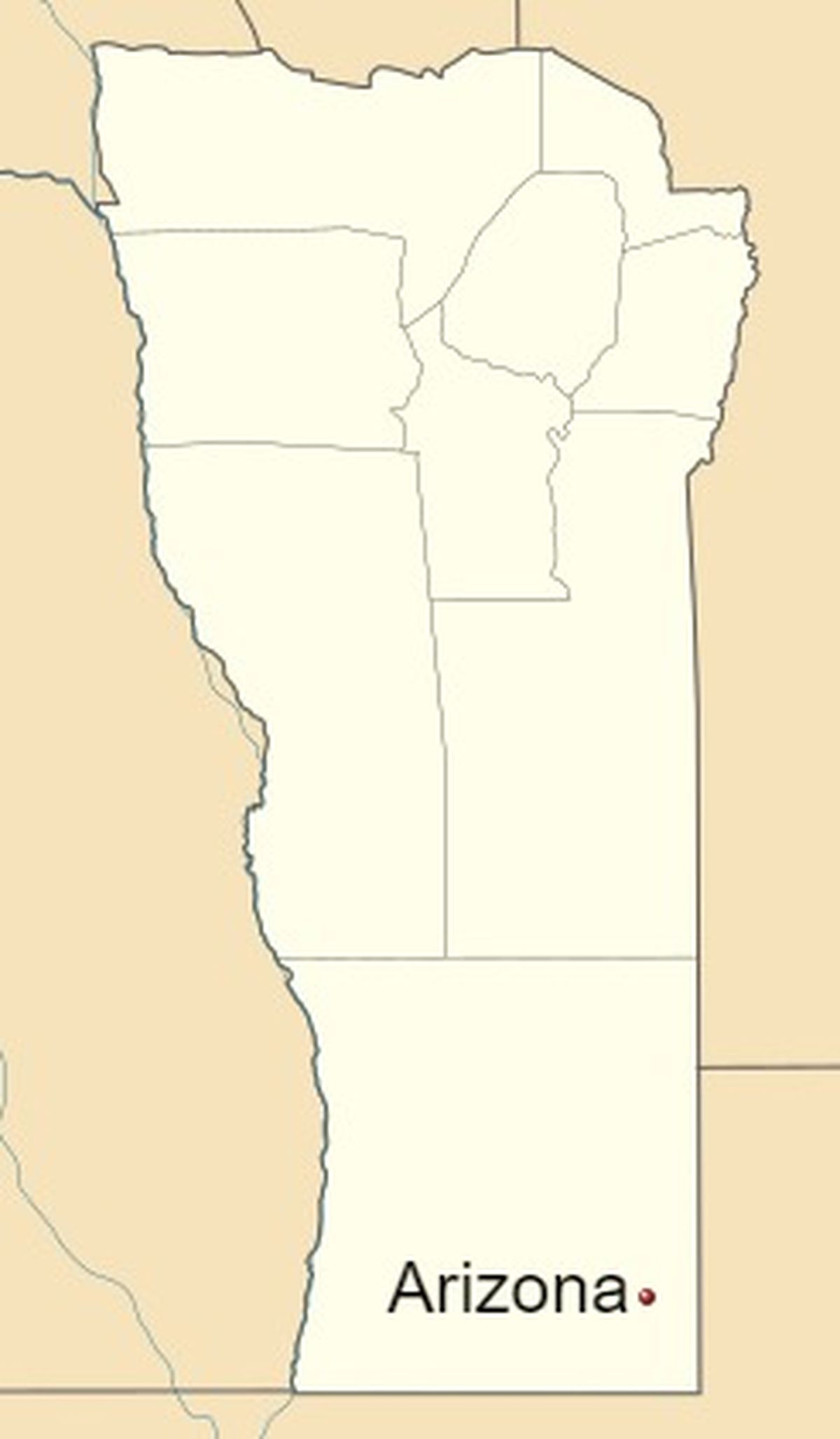 La ubicación de Arizona en el mapa de San Luis. Imagen: Wikipedia. La ubicación de Arizona en el mapa de San Luis. Imagen: Wikipedia.