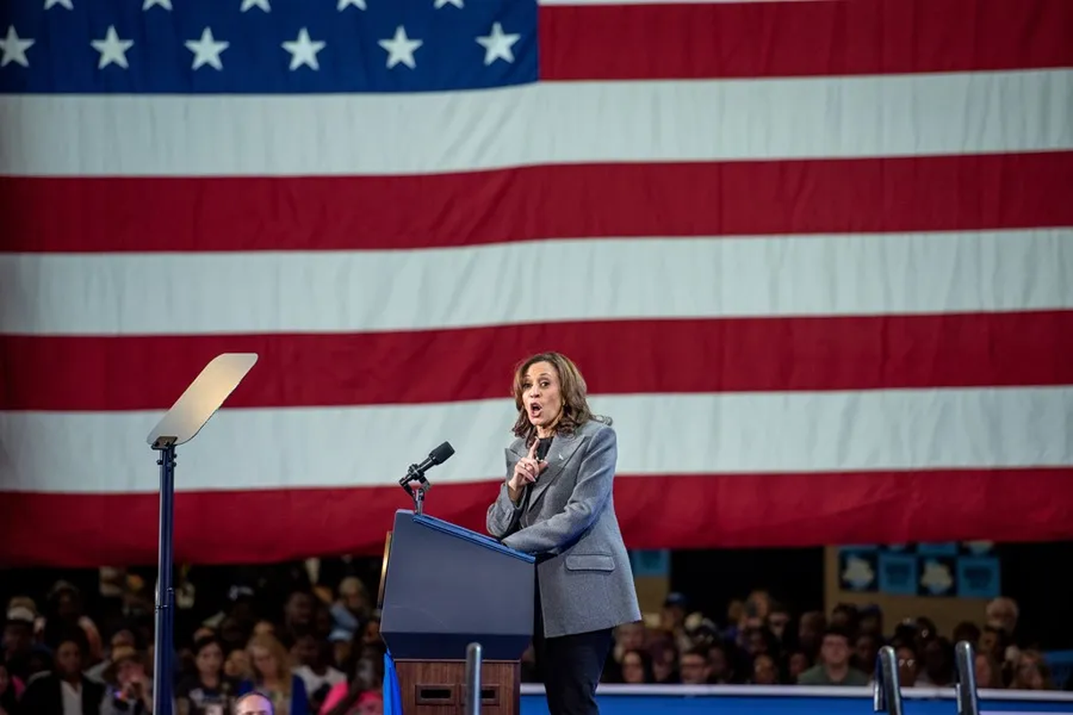 Kamala Harris, durante un mitin en Atlanta, Georgia. Crédito: EFE. Kamala Harris, durante un mitin en Atlanta, Georgia. Crédito: EFE.