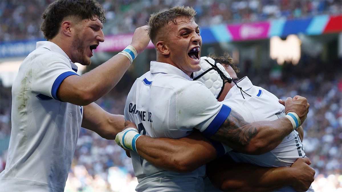 Italia venció a Namibia, por el Mundial de Rugby.