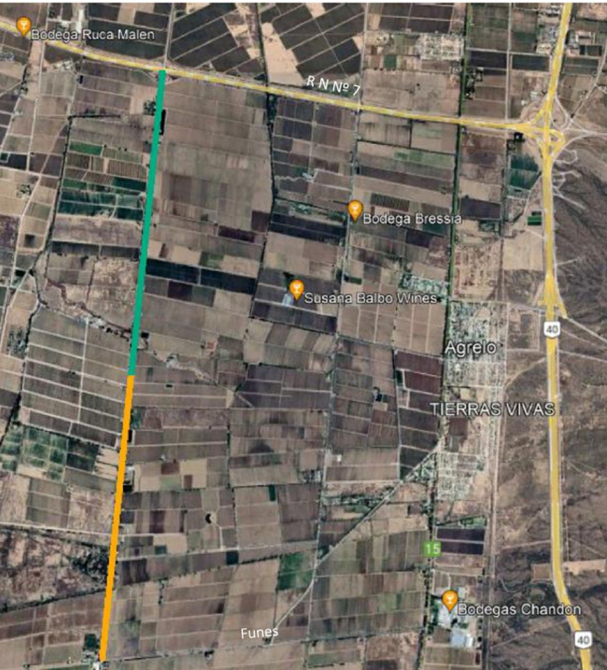 La parte verde del mapa marca la etapa de la calle Cobos ya asfaltada, y la amarilla la etapa en obra. La parte verde del mapa marca la etapa de la calle Cobos ya asfaltada, y la amarilla la etapa en obra.