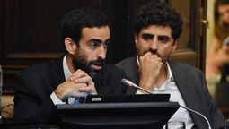 Víctor Fayad ministro de Hacienda junto a Natalio Mema, a cargo de Gobierno y Desarrollo Territorial.