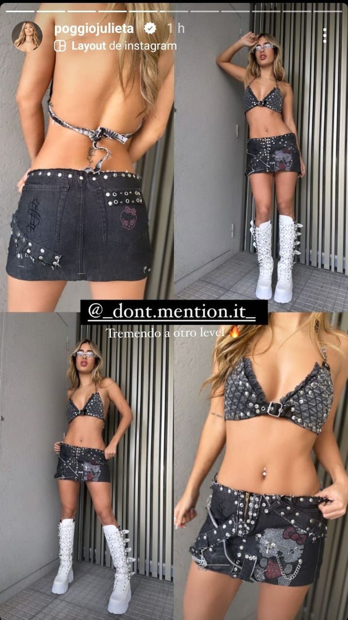 Julieta Poggio se sumó a la ultra mini customizada y es tendencia brutal. Julieta Poggio se sumó a la ultra mini customizada y es tendencia brutal.