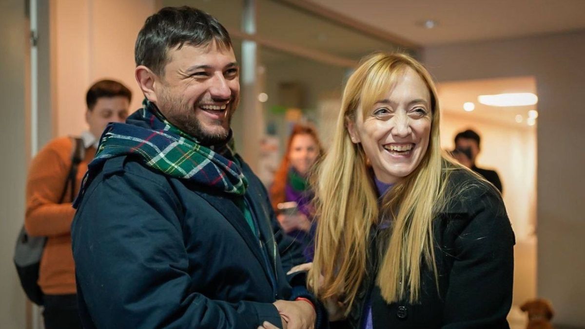 Grabois este viernes, junto a Anabel Fernández Sagasti.