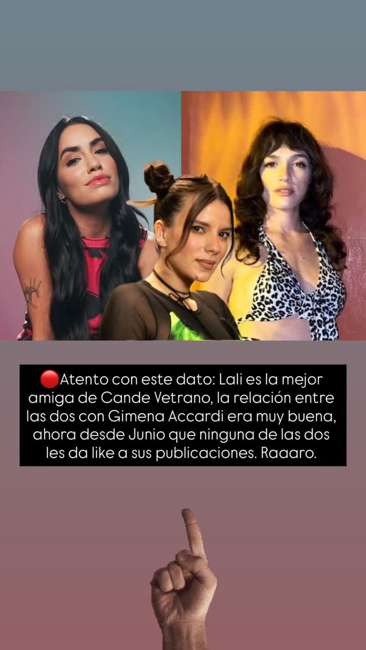 El llamativo gesto de Lali Espósito en medio de la infidelidad de Gimena Accardi a Nico Vázquez. El llamativo gesto de Lali Espósito en medio de la infidelidad de Gimena Accardi a Nico Vázquez.