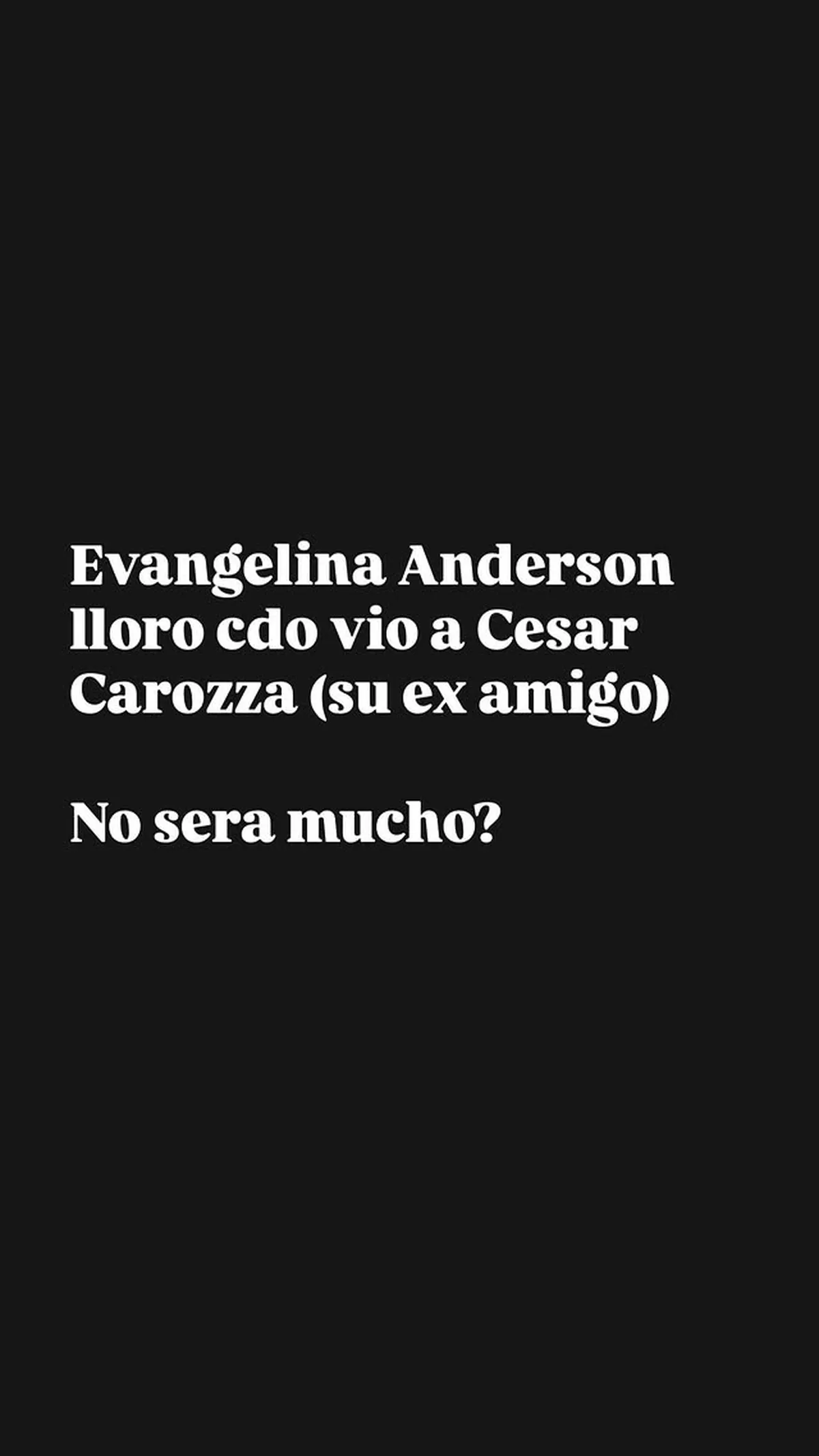 Evangelina Anderson angustiada en los Mart&iacute;n Fierro.
