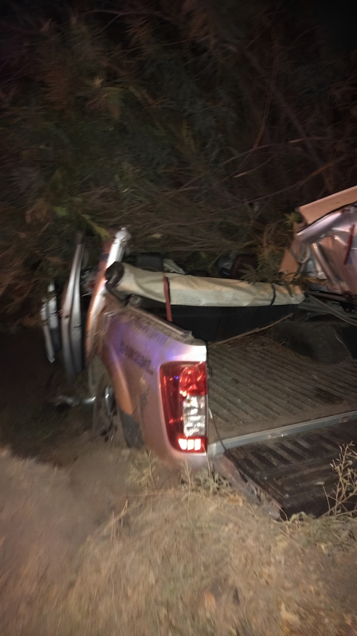 Quispe se encuentra grave tras el accidente. Así quedó su vehículo.