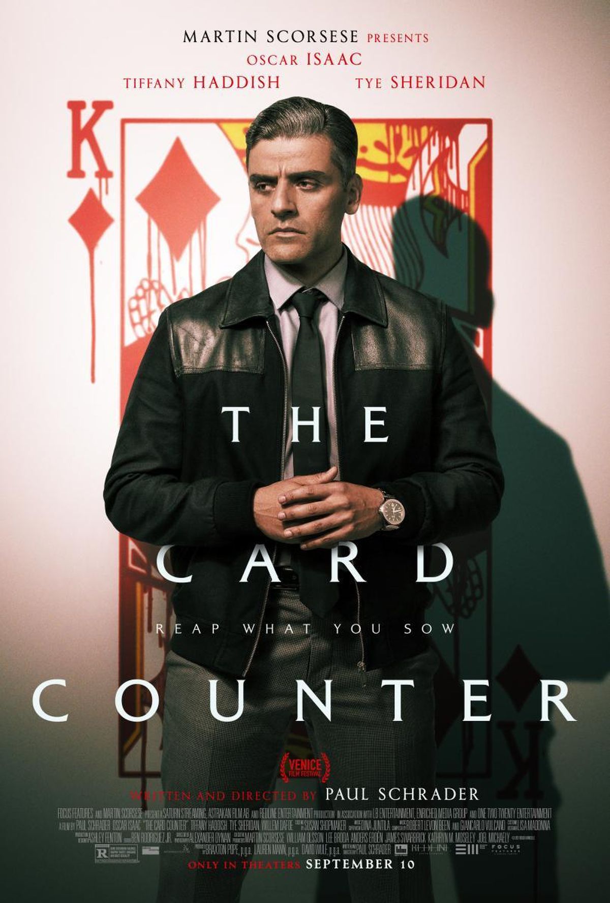 Póster de la película "El contador de cartas", disponible en Amazon Prime Video. Póster de la película "El contador de cartas", disponible en Amazon Prime Video.