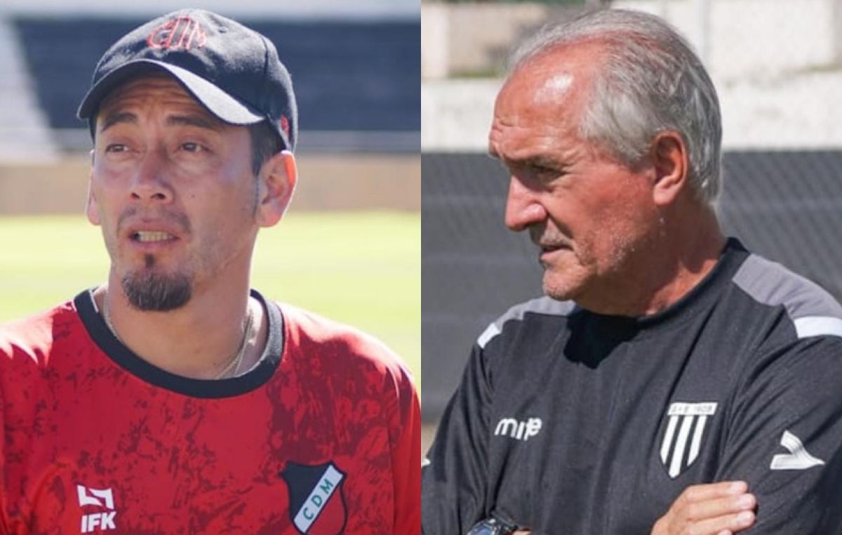 Sambueza y Bianco, técnicos de Deportivo Maipú y Gimnasia y Esgrima en la Primera Nacional.