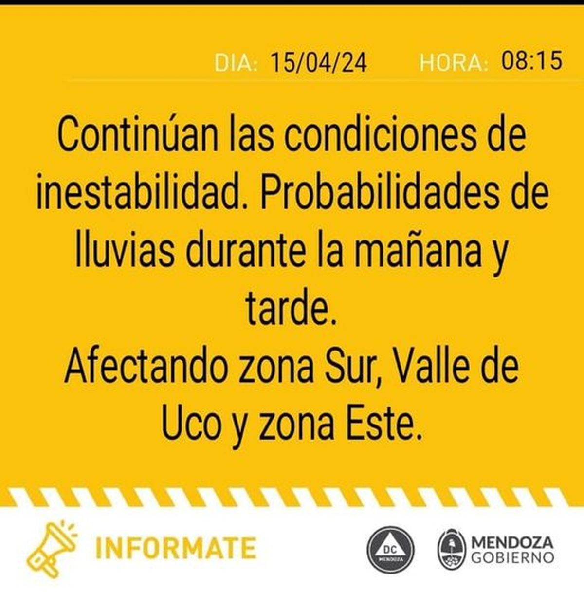 Alerta de Defensa Civil. Alerta de Defensa Civil.