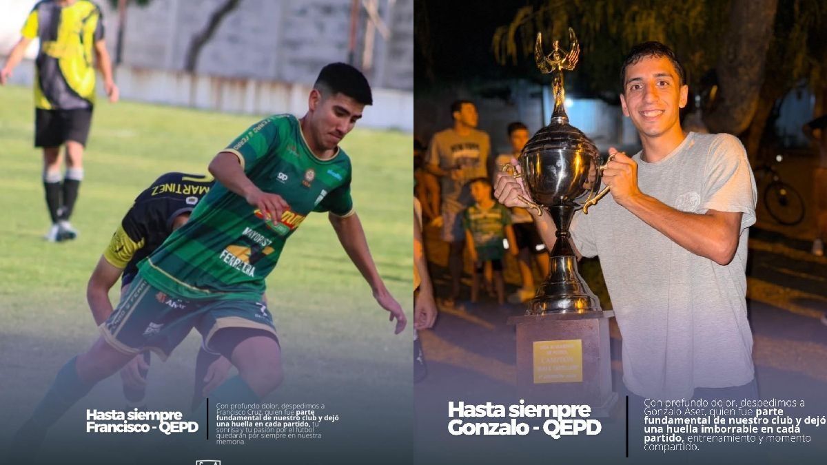 Los dos futbolistas murieron en sendos accidentes con 40 días de diferencia.