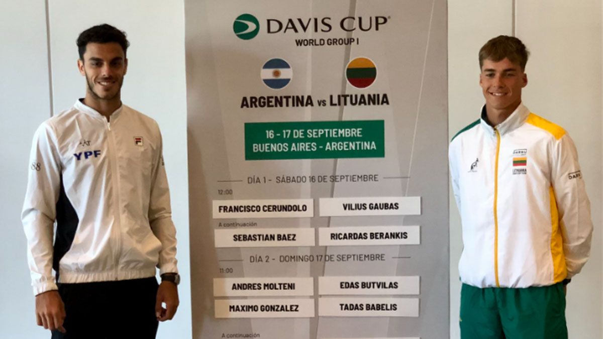 Copa Davis: Francisco Cerúndolo abrirá la serie entre Argentina y Lituania