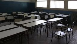 Aula vacía. El SUTE convocó a un nuevo paro docente, desde este lunes hasta el miércoles.