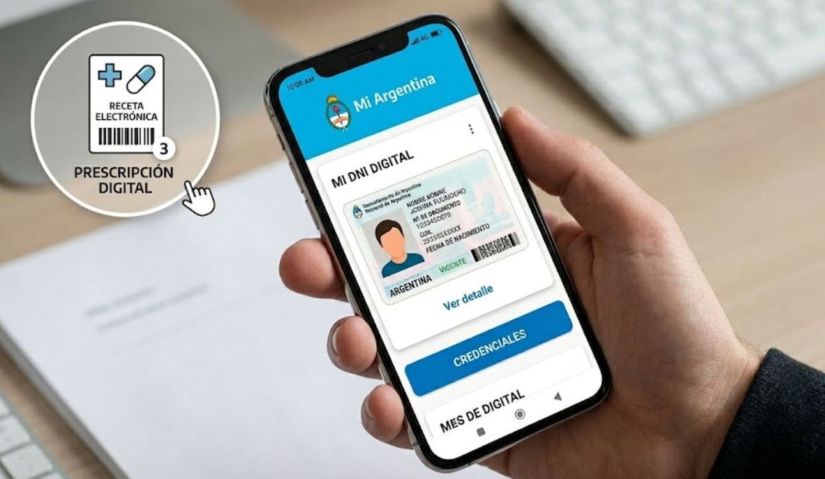 Las recetas electrónicas se pueden ver en la app Mi Argentina. Un nuevo servicio médico digital. Imagen generada con IA.&nbsp;