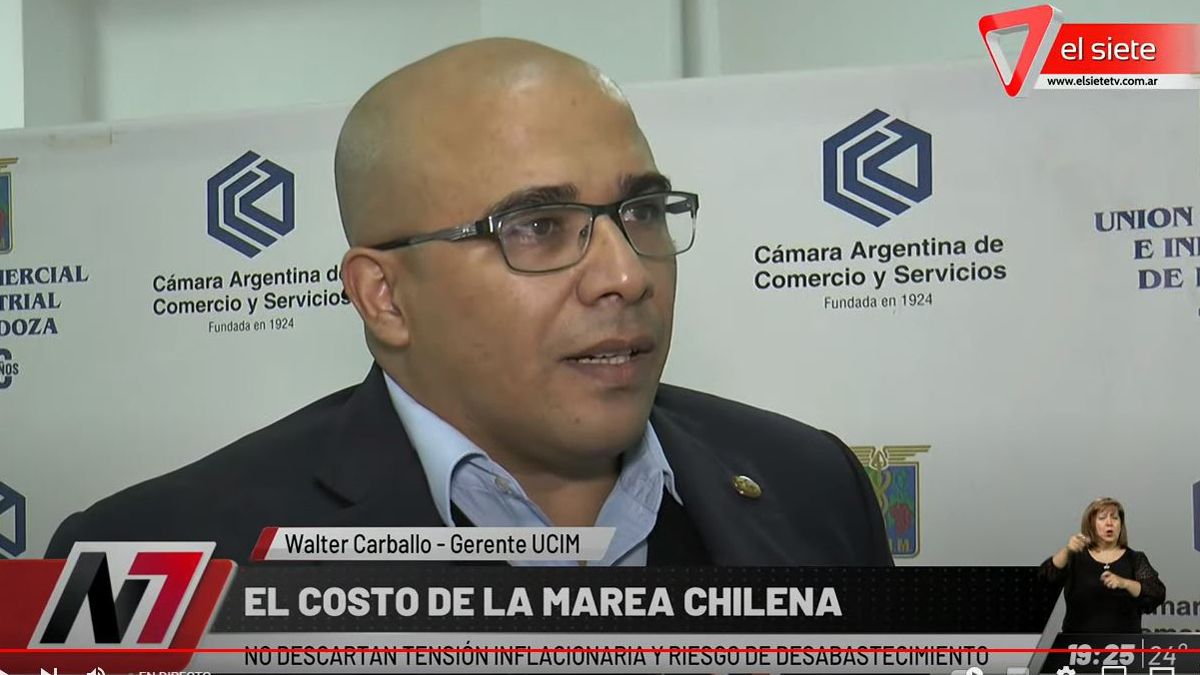 Walter Carballo, gerente de la UCIM (Unión Comercial e Industrial de Mendoza).