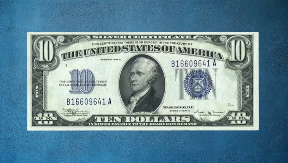 Así es el billete de 10 dólares que se vende en 100.000 dólares