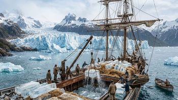 En 1875, un país de América del Sur creó una industria transportando glaciares a otros países