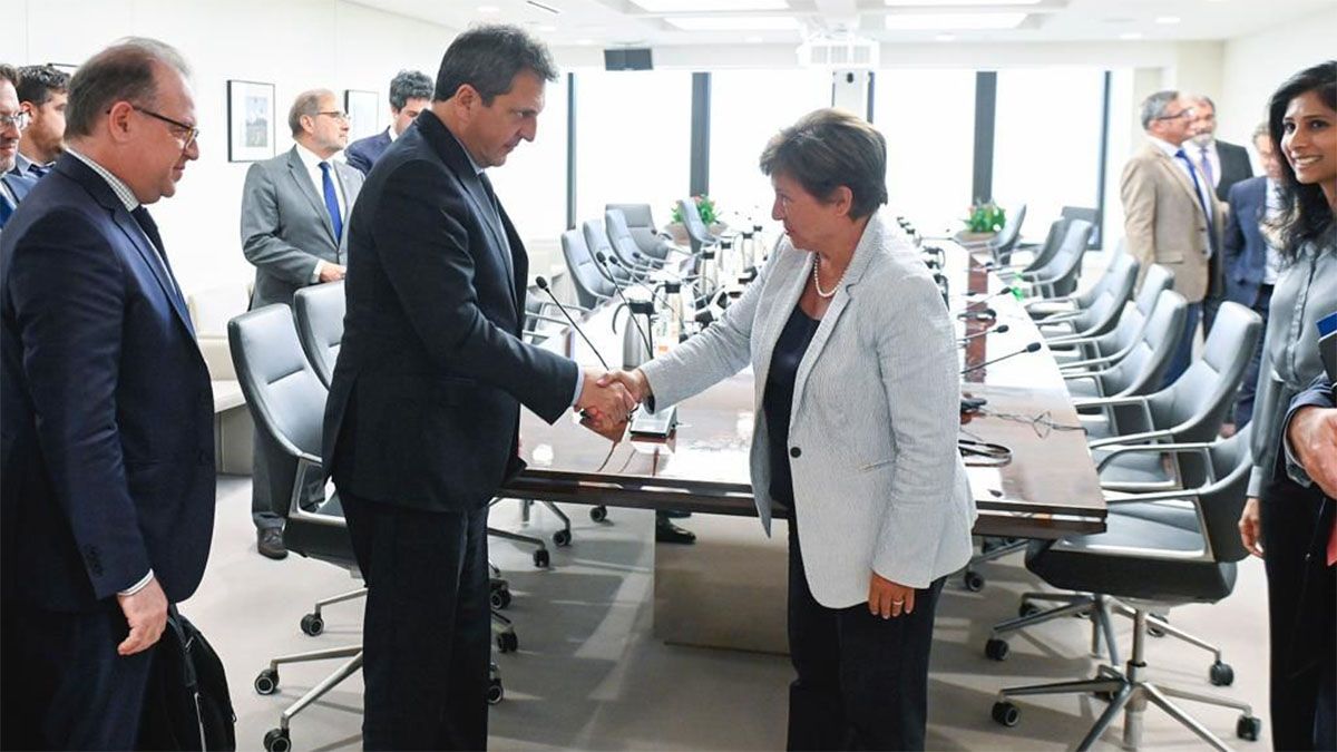 Sergio Massa y Kristalina Georgieva, referente del FMI. Sergio Massa y Kristalina Georgieva, referente del FMI.