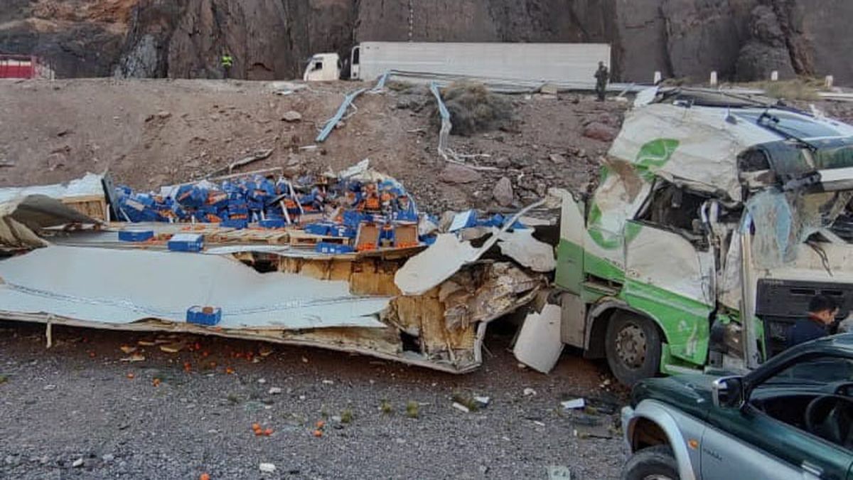 El camionero de Brasil terminó con diversas heridas tras el accidente que sufrió en Uspallata.