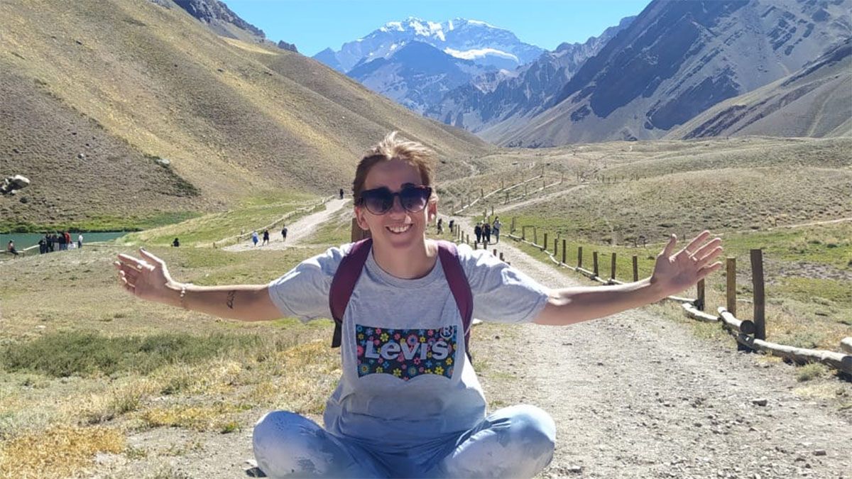 María Fernanda Martínez en el Parque Provincial Aconcagua. María Fernanda Martínez en el Parque Provincial Aconcagua.