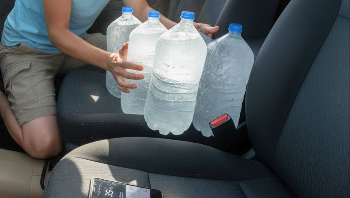 Colocar botellas de agua congeladas bajo los asientos del auto: por qué recomiendan hacerlo
